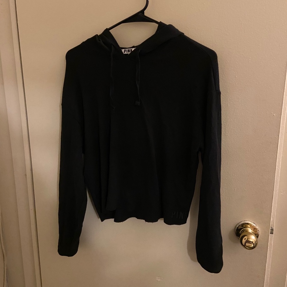 Pink cropped hoodie